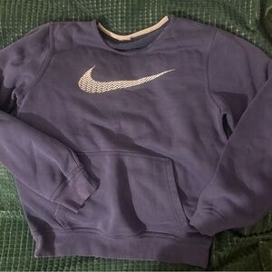 Nike Women's Blue Crewneck with White Logo